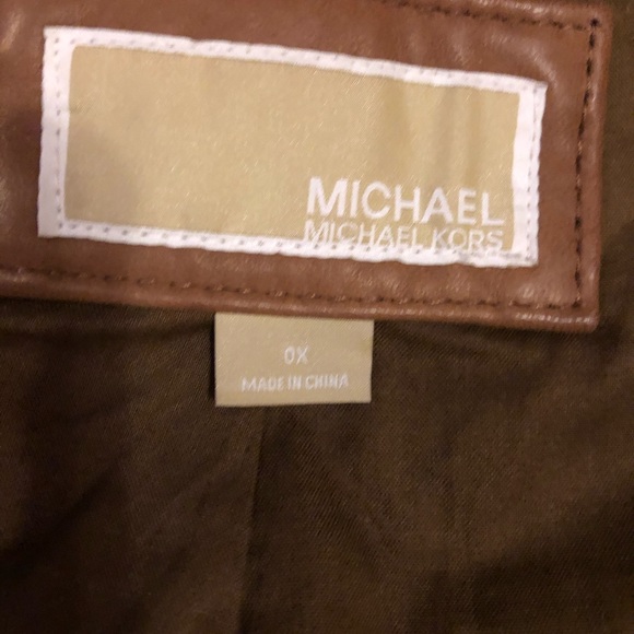NEVER WORN MICHAEL KORS 💯 HOODED LEATHER JACKET - Picture 5 of 10